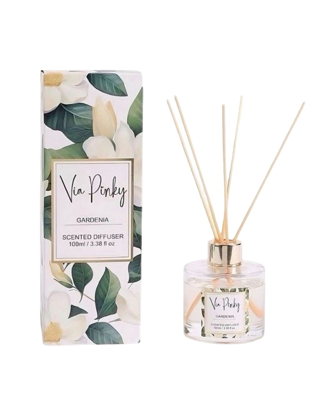 Via Pinky Gardenia Scented Diffuser - 3.38 fl oz / 100 ml